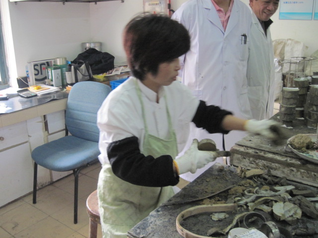 土室員工認(rèn)真的工作